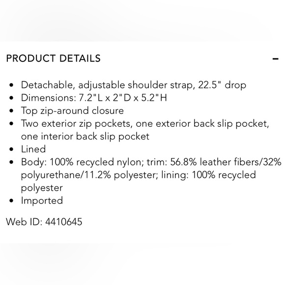 Tory Burch Virginia Mini Nylon Crossbody- Black - Picture 5 of 7